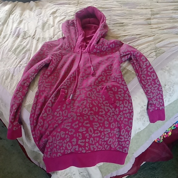 Nomad pink leopard print sweater dress size med - Picture 1 of 3